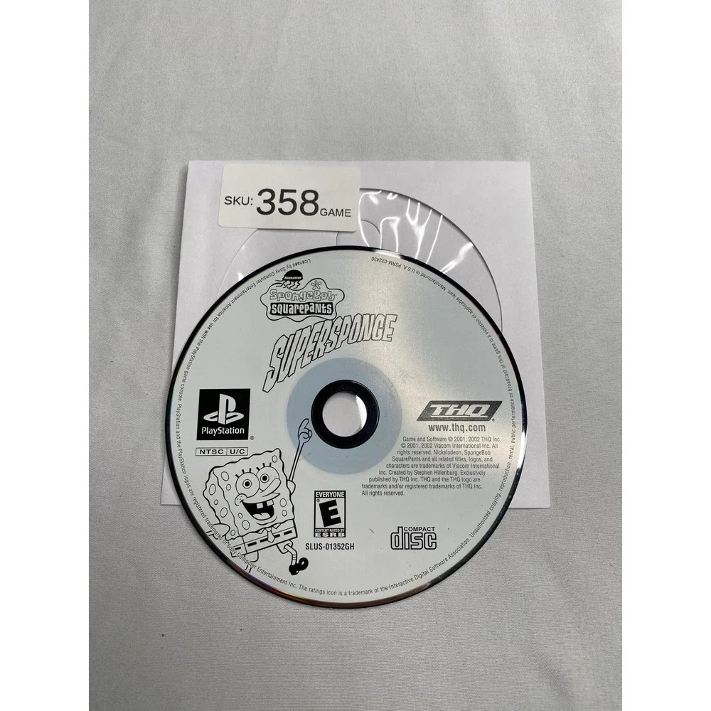 SpongeBob SquarePants SuperSponge Sony PlayStation 1